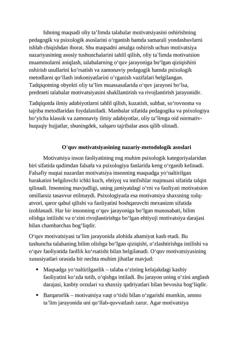 Ta'lim jarayonida o'quv motivatsiyasi va uni boshqarish muammosi 4