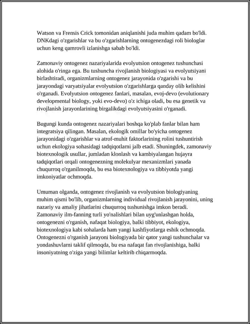 ONTOGENEZ HAQIDA UMUMIY TUSHUNCHALAR 4