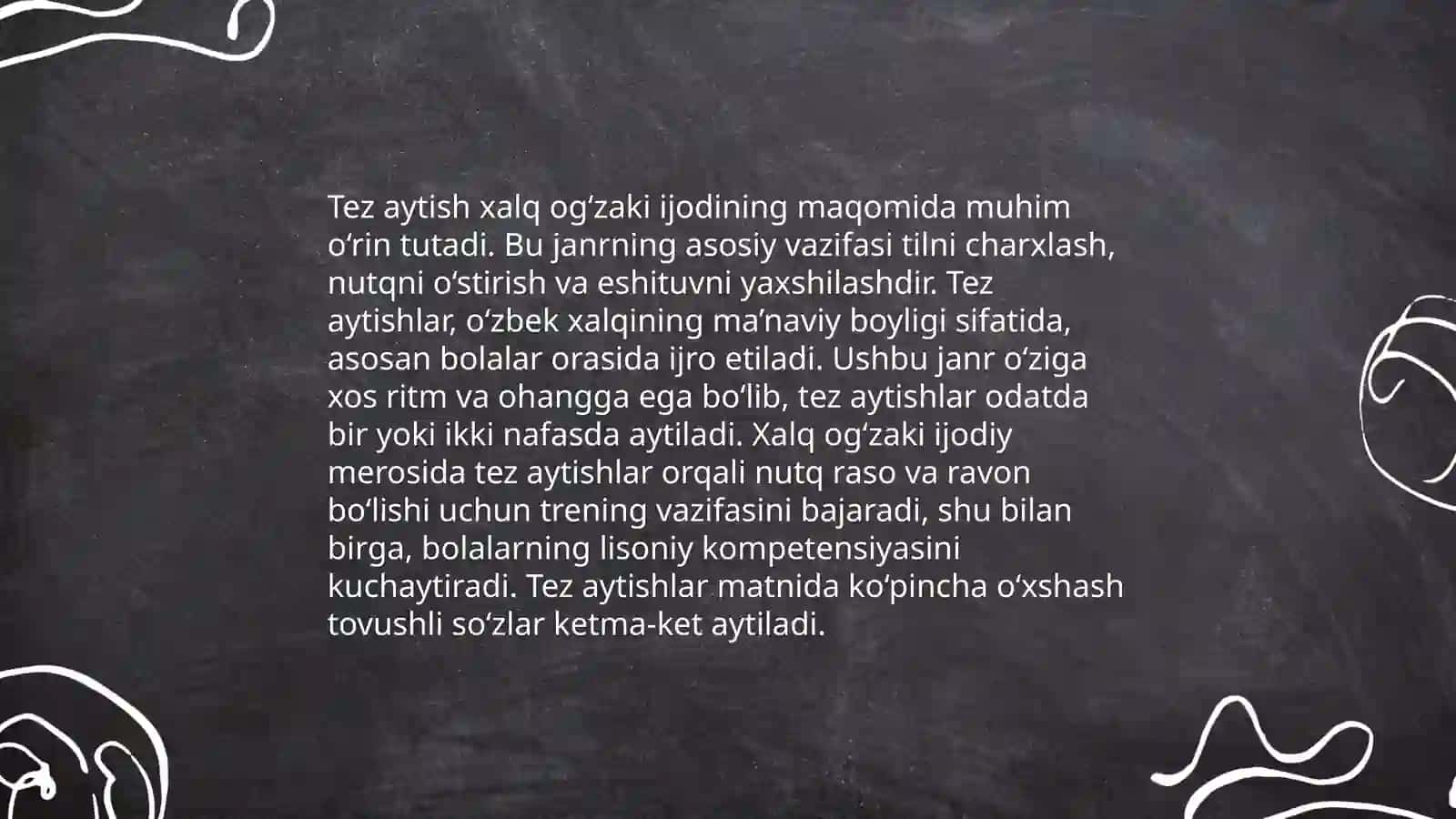 Tez aytishning janriy tasnifi haqida slayd 4