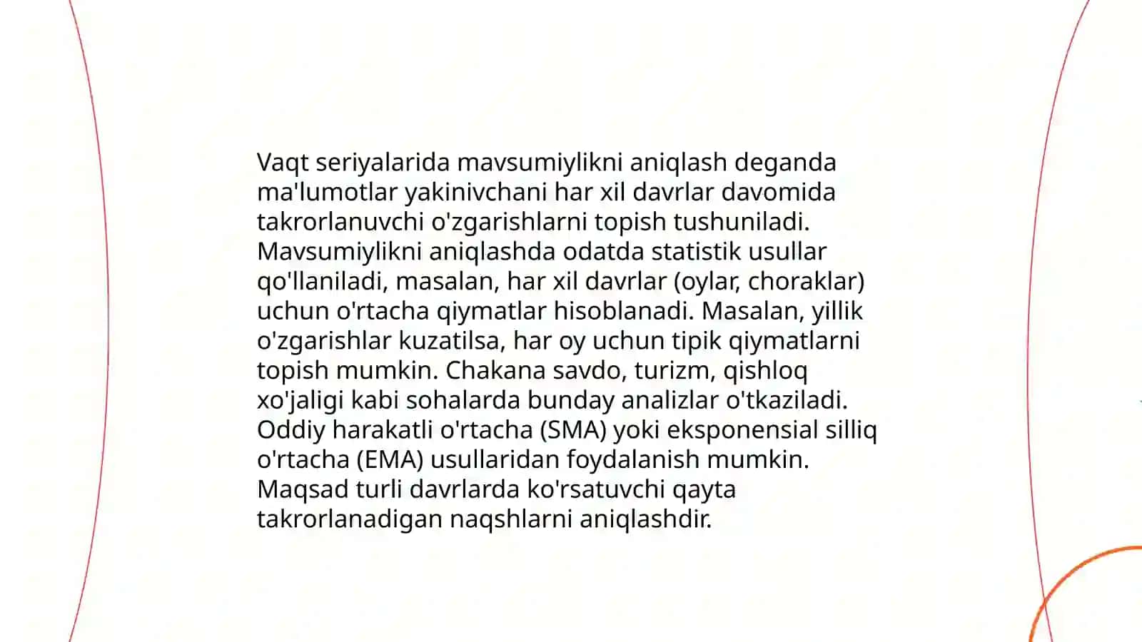 Vaqt seriyalarni qayta ishlashning analitik usullari 4