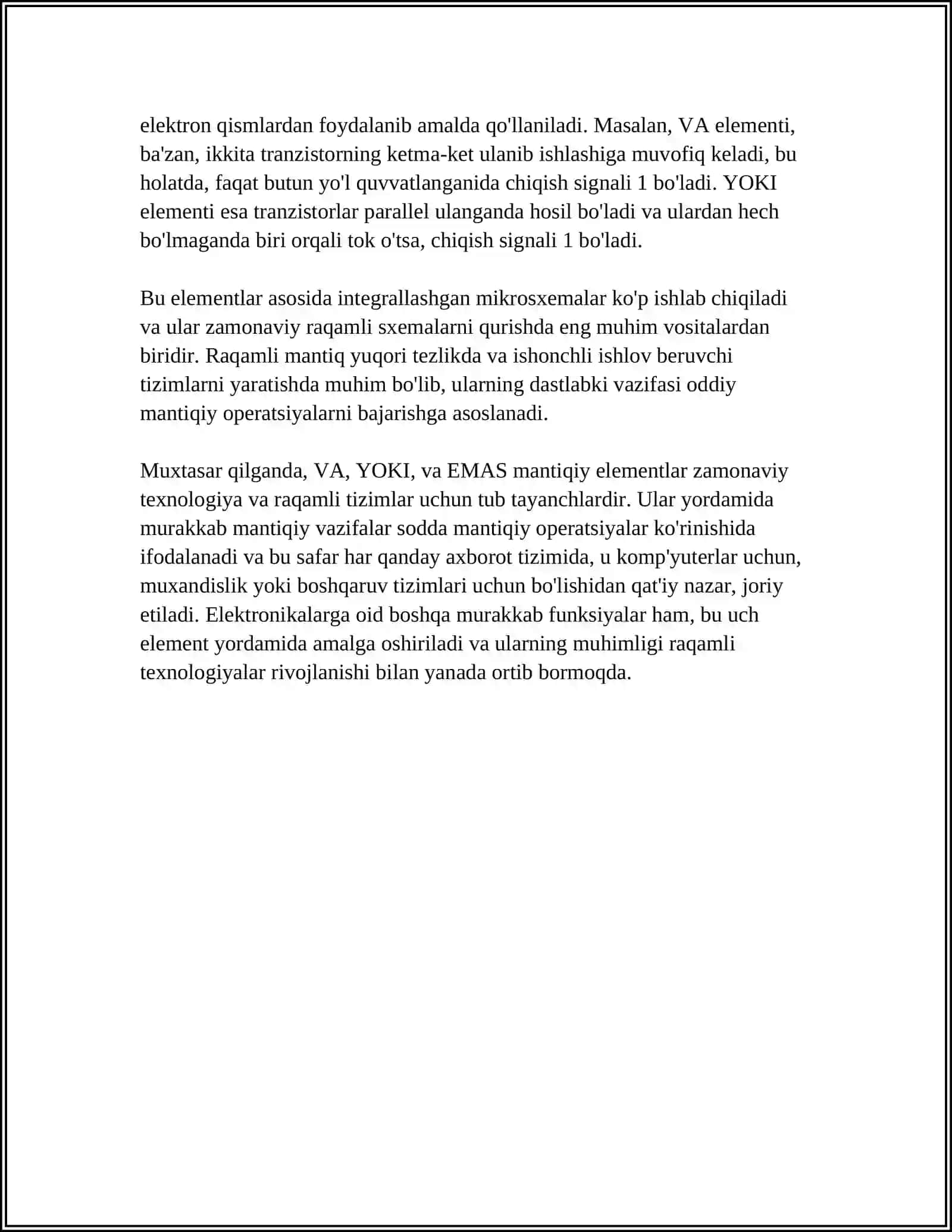 MANTIQIY ELEMENTLAR VA ELEKTRON KALITLAR 4