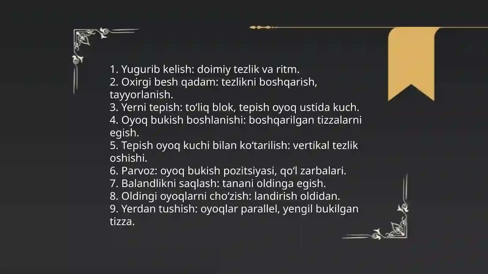 Yengil atletika. Maxsus sakrash mashqlari 4
