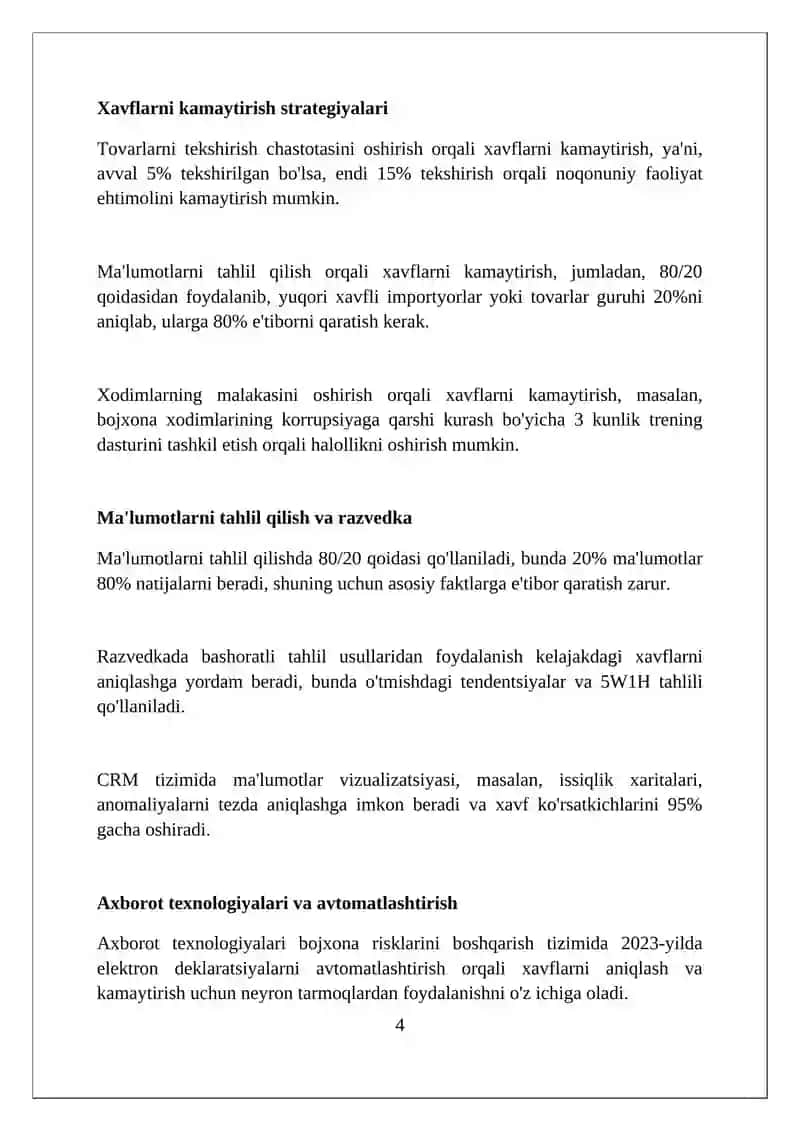 Bojxona xavfini boshqarish tizimi 4