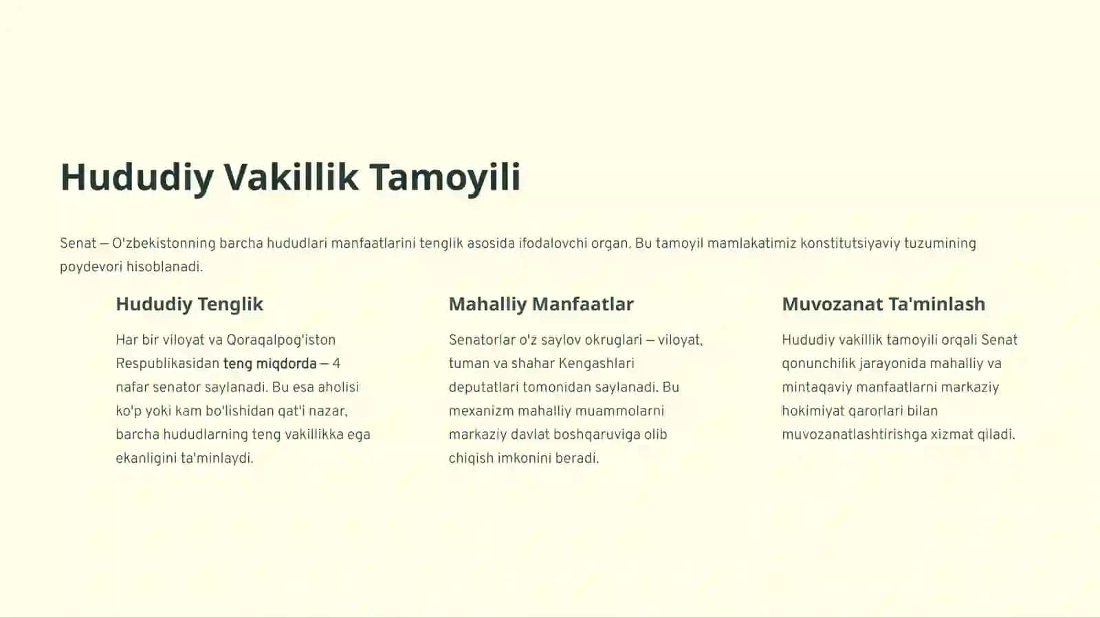 Senat — Hududiy Vakillik Organi va Uning Vakolatlari 4