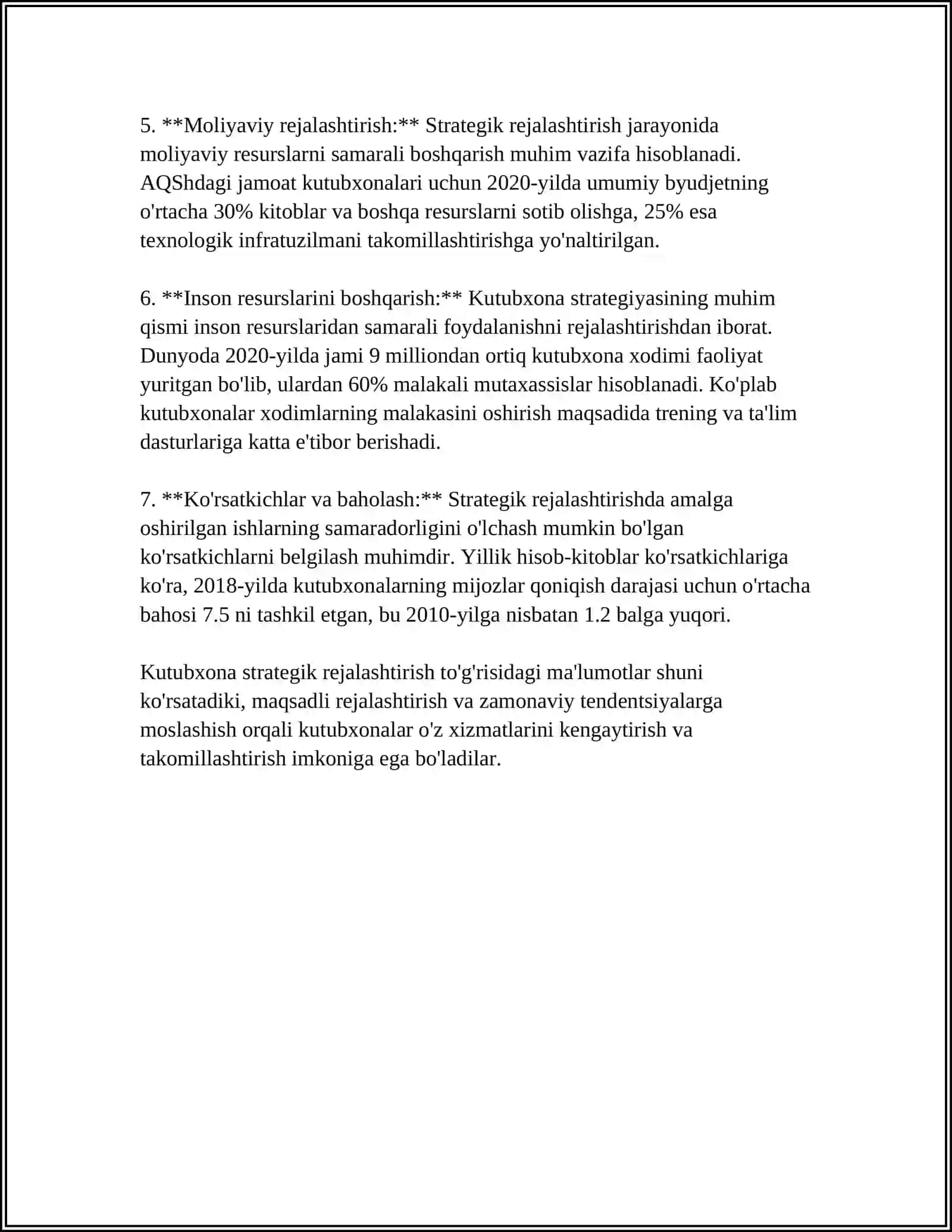AXBOROT KUTUBXONA MUASSASALARARINI BOSHQARISH 4