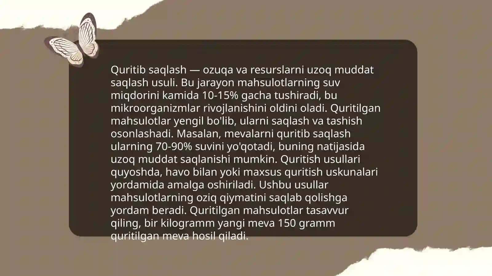 Qishloq xoʻjaligi mahsulotlarini saqlash usullari 4