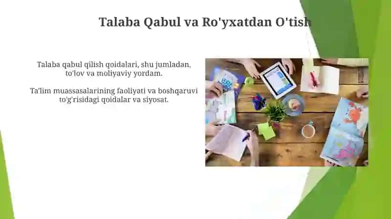 Ta'lim muassasasini boshqarishga doir me'yoriy huquqiy hujjatlar 4