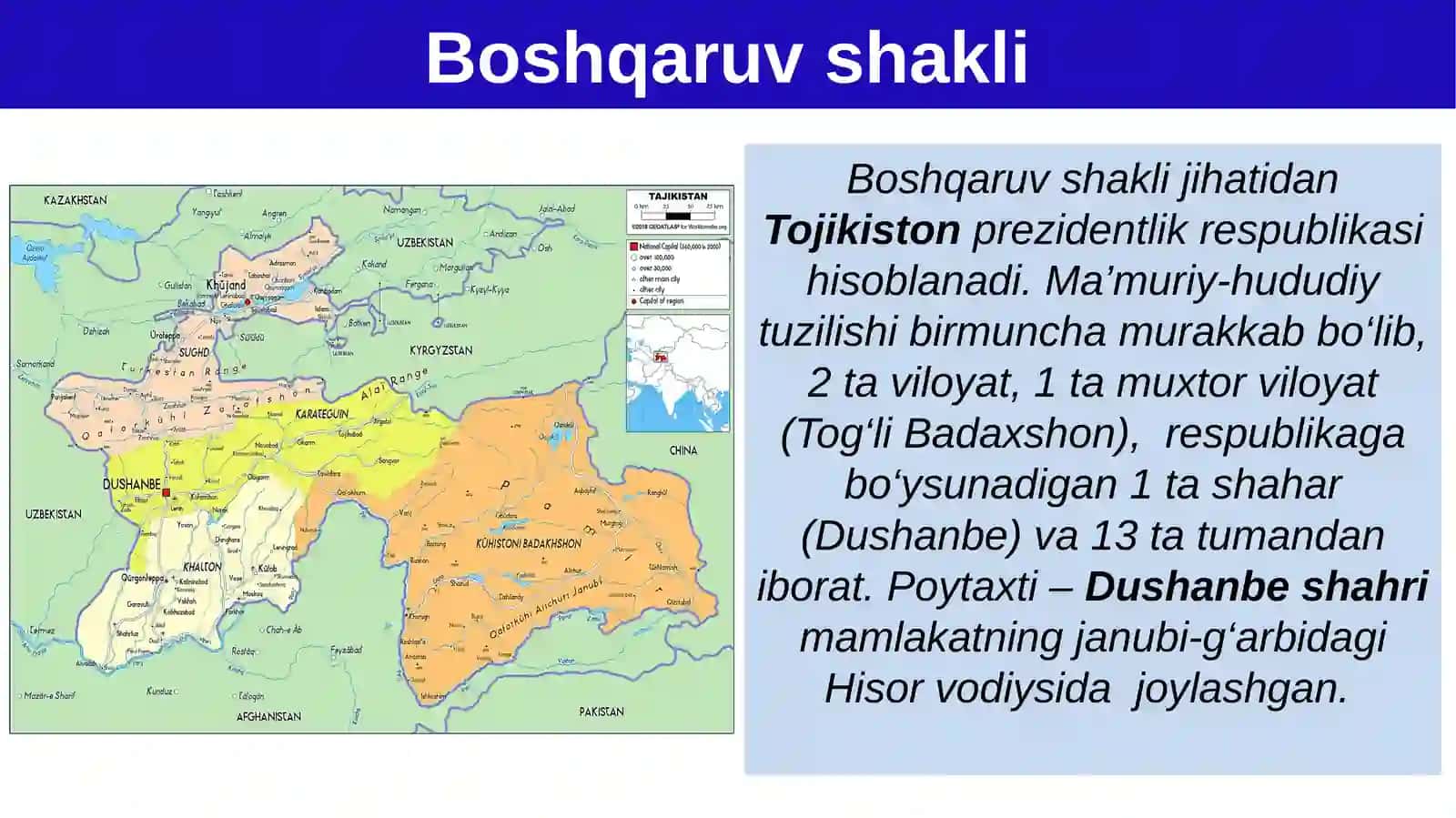 Tojikiston Respublikasi 9-sinf GEOGRAFIYA 4