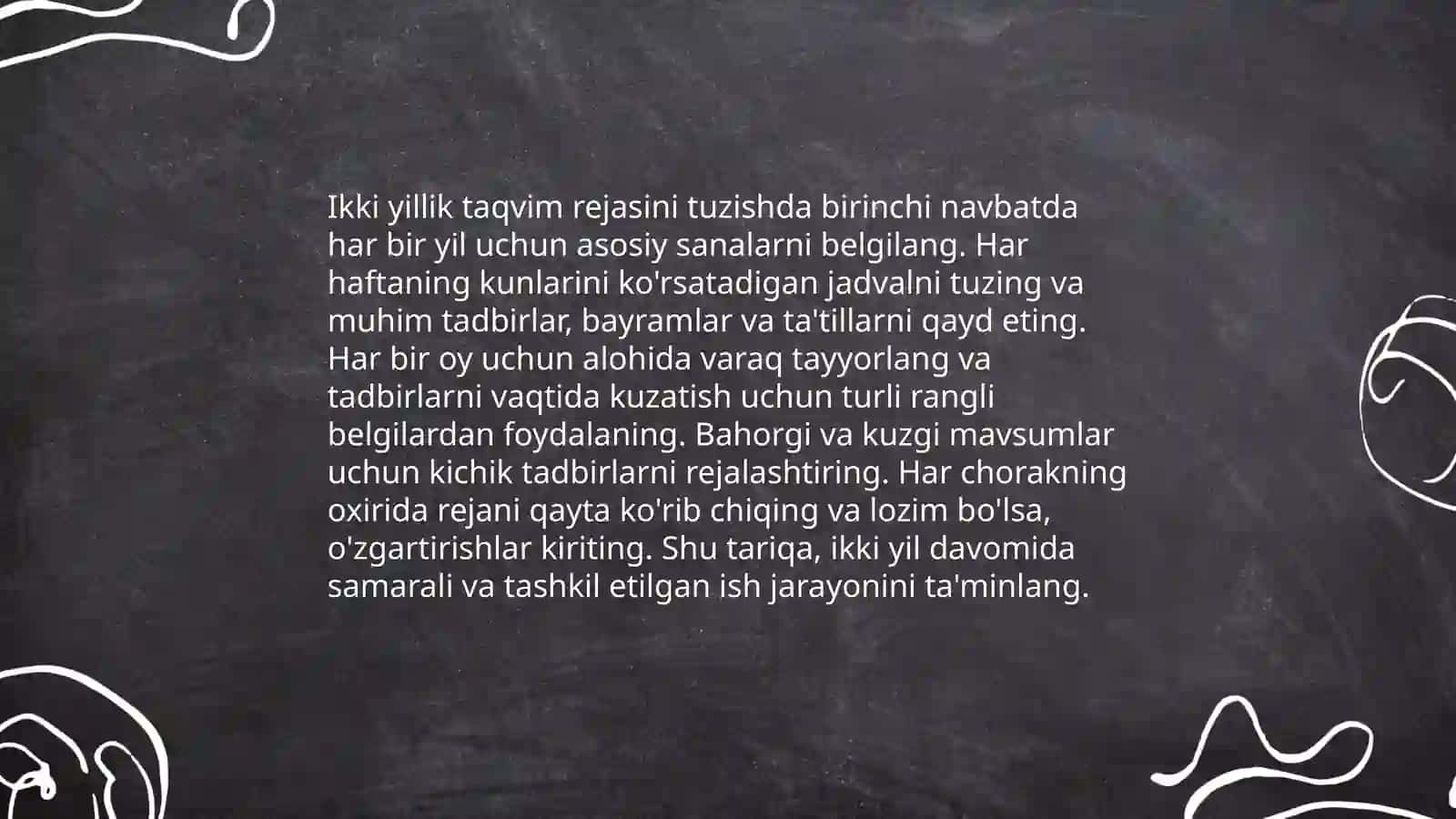 Maktabda mashg'ulotlarni rejalashtirish mazmunini tashkil qilish 4