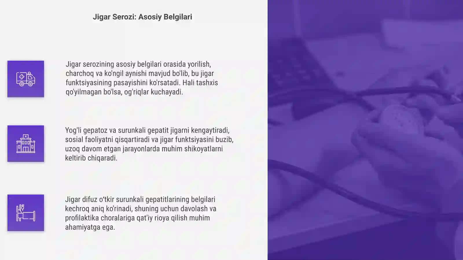 Jigar difuz o‘tkir surunkali gepatit va jigar serozi yog‘li gepatoz 4