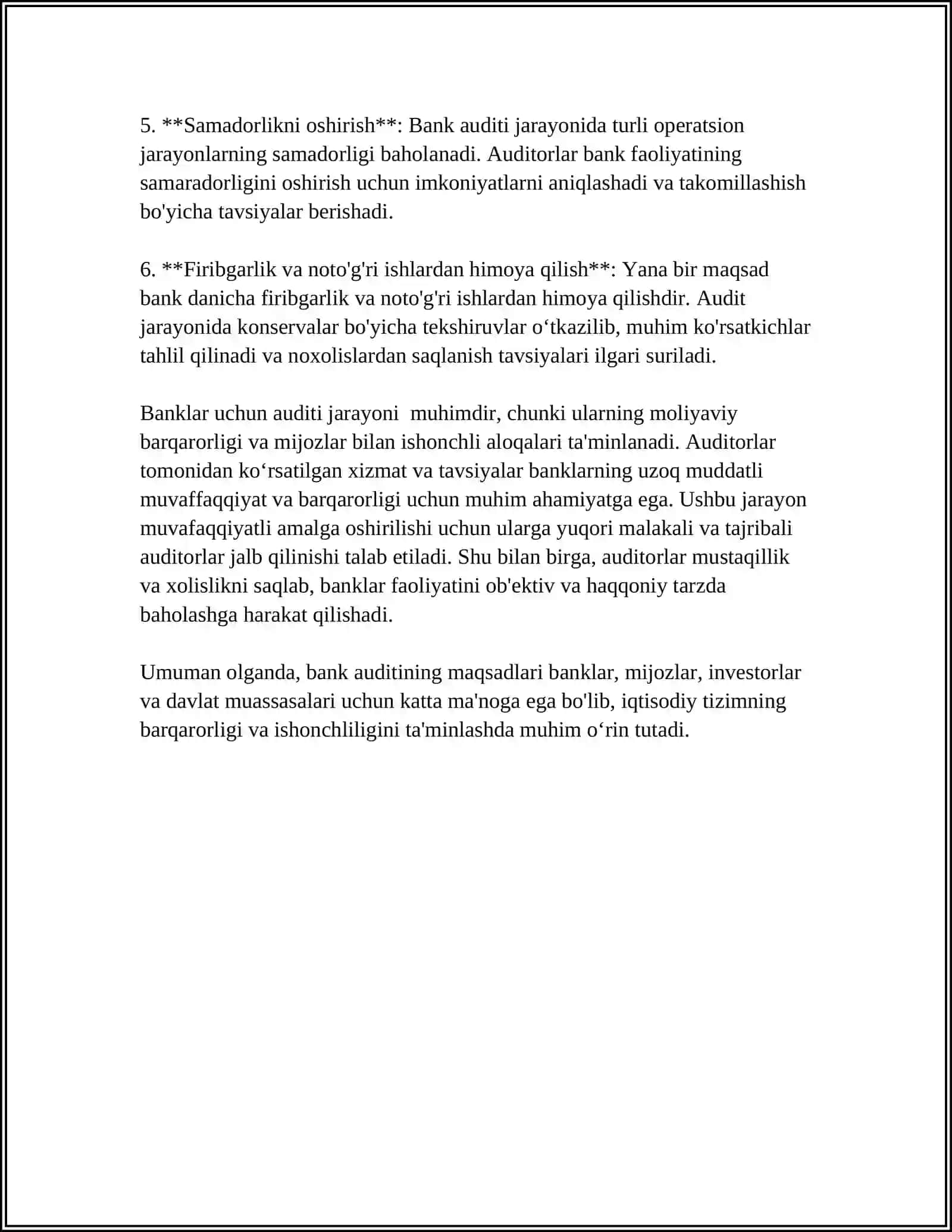 BANK AUDITINING METODLARI 4