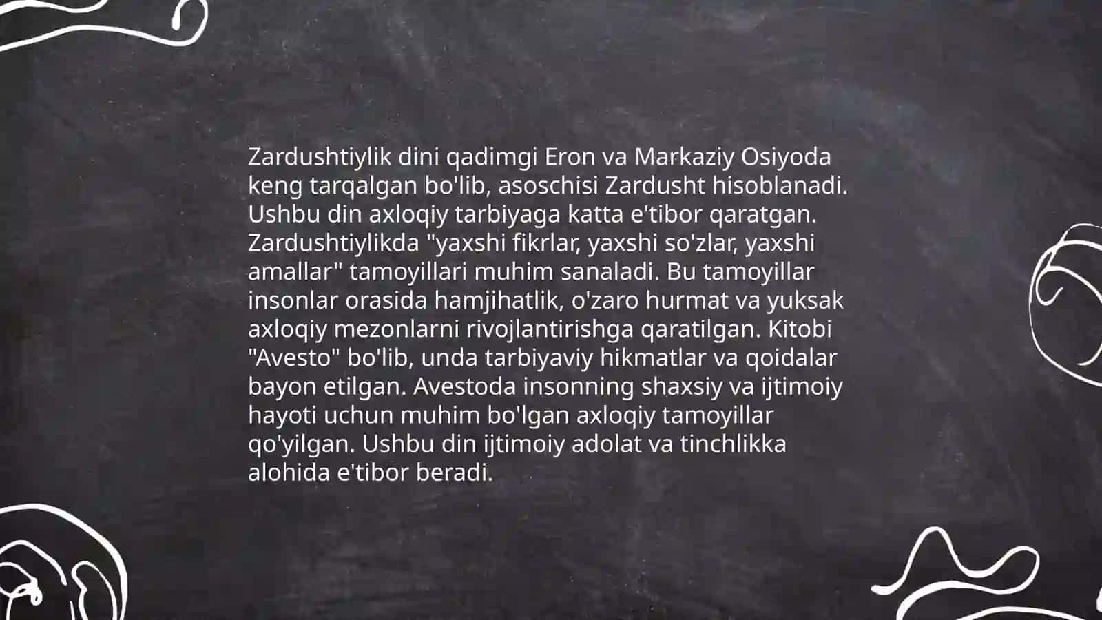 Avestoning qadimiy qòlyozma sifatidagi tarbiyaviy ahamiyati 4