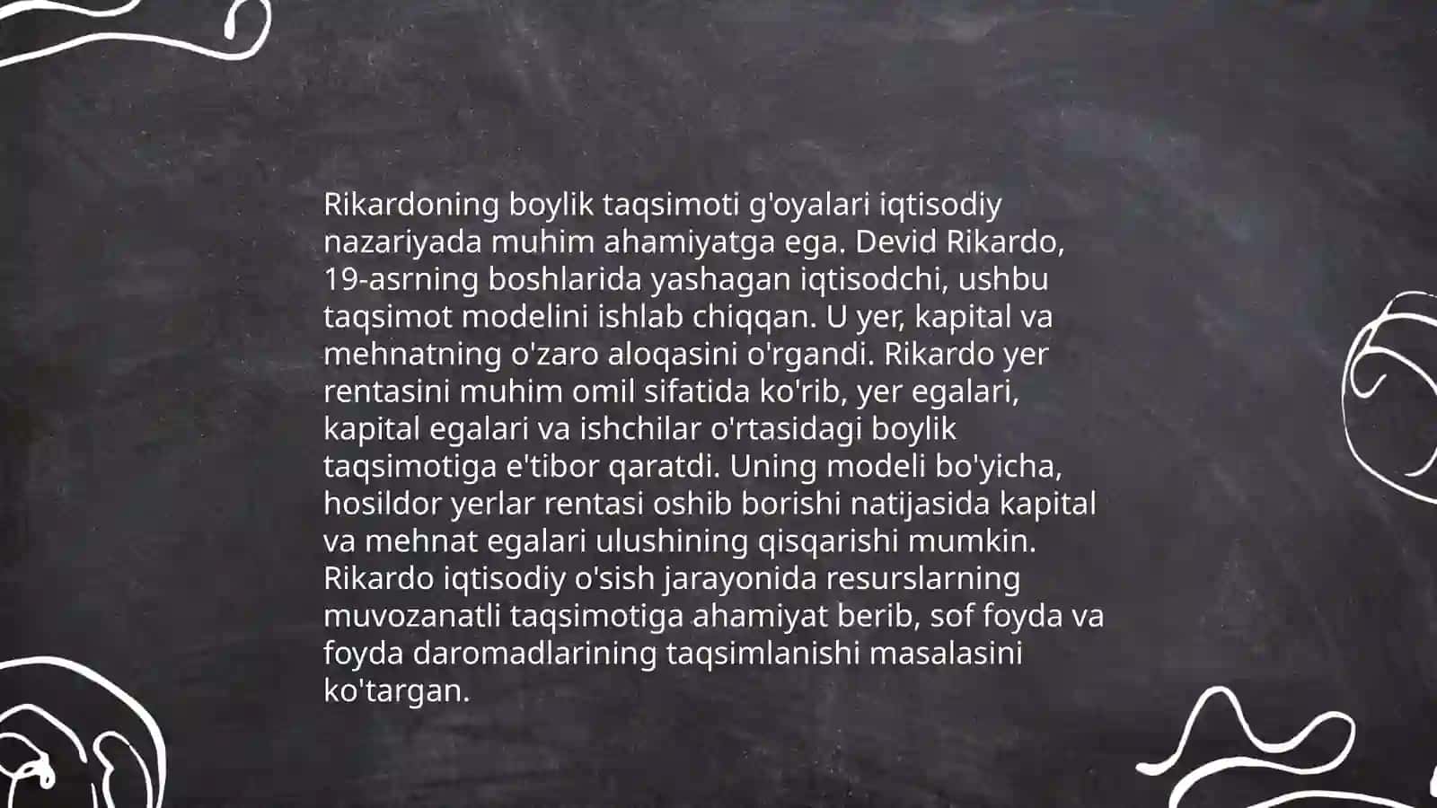 Devid Rikardoning iqtisodiy talimoti 4