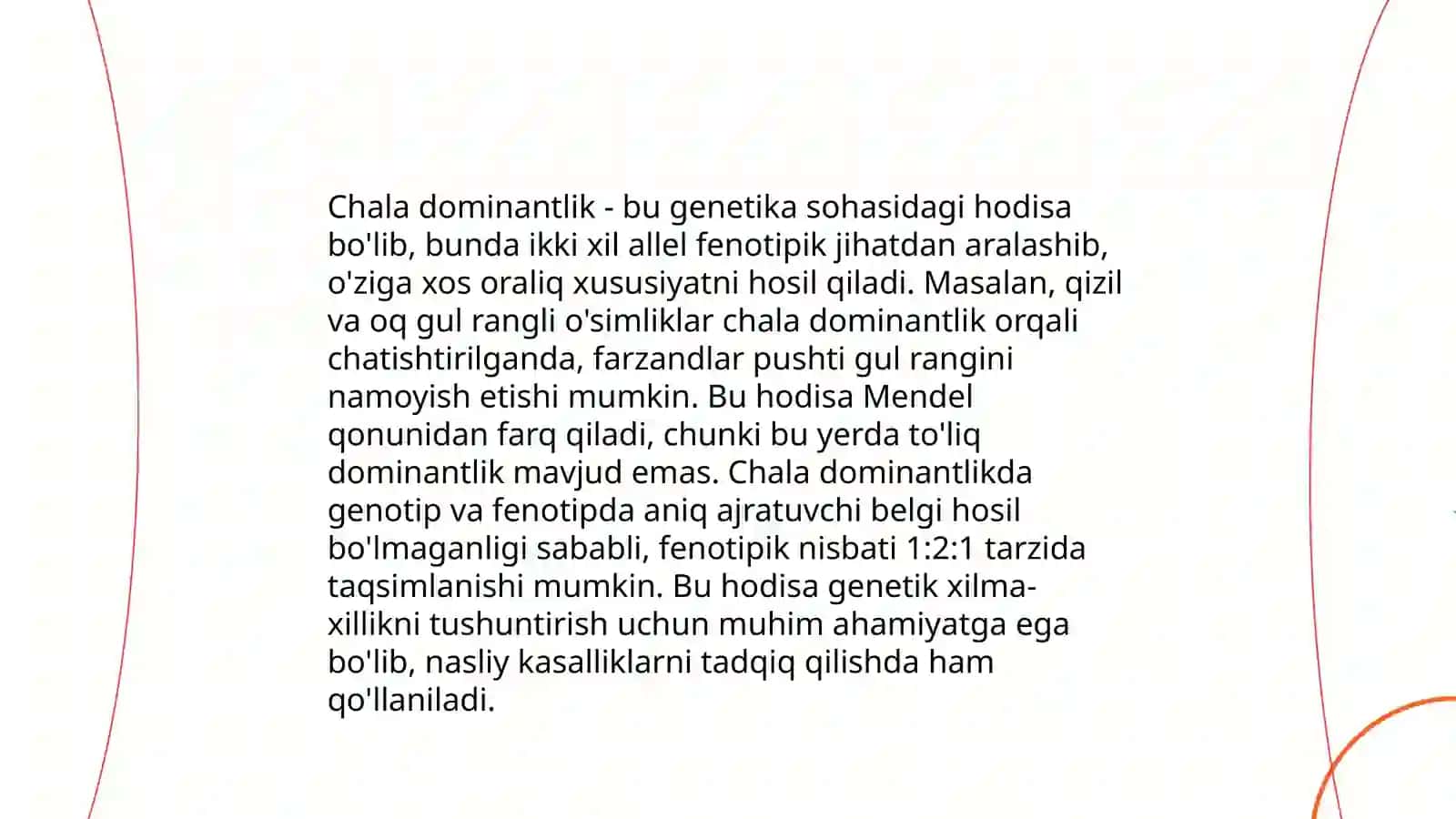 Dominantlik va chala dominantlikdan foydalanish 4