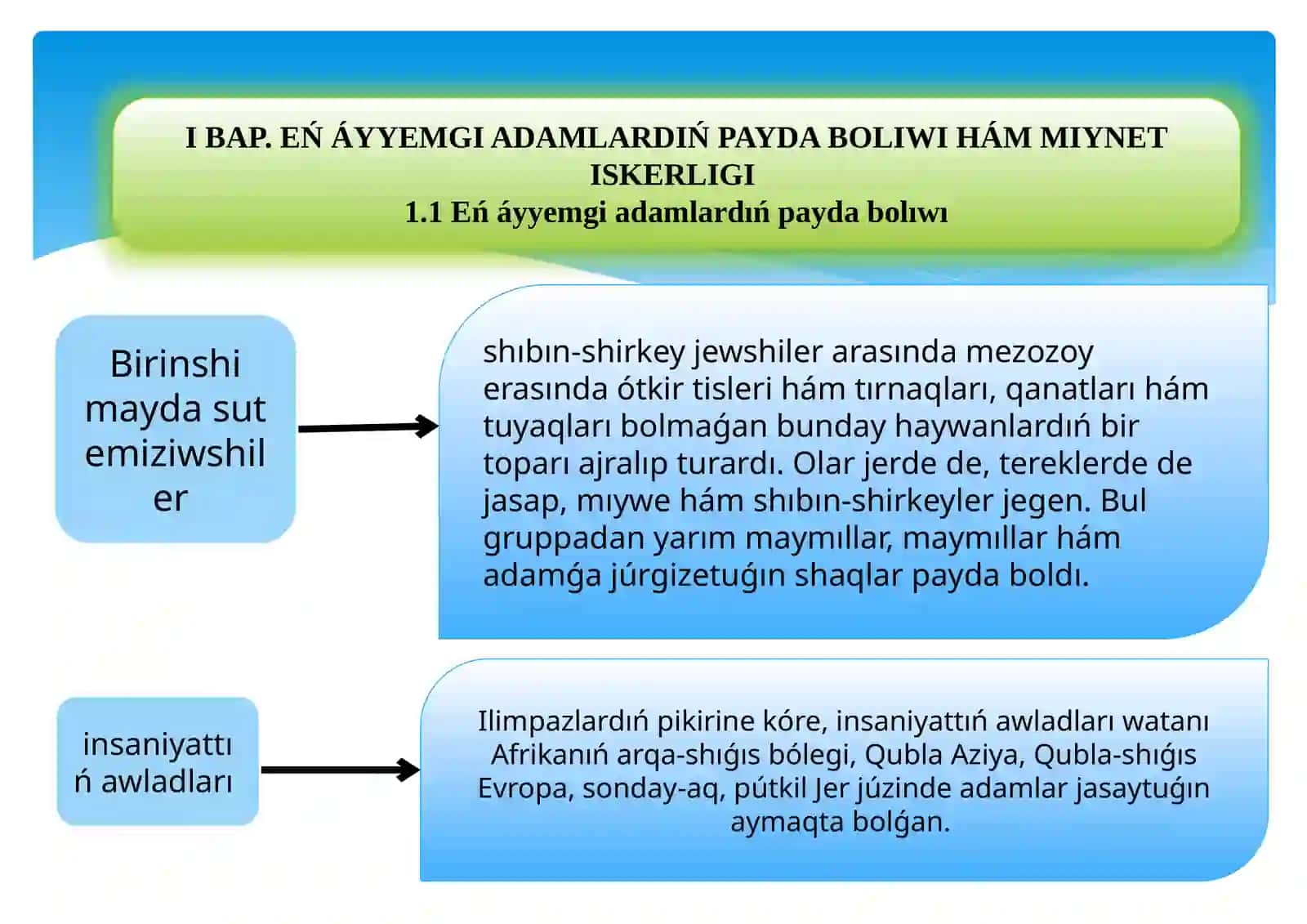 Homo payda bolíwı hám tarqaliwi 4