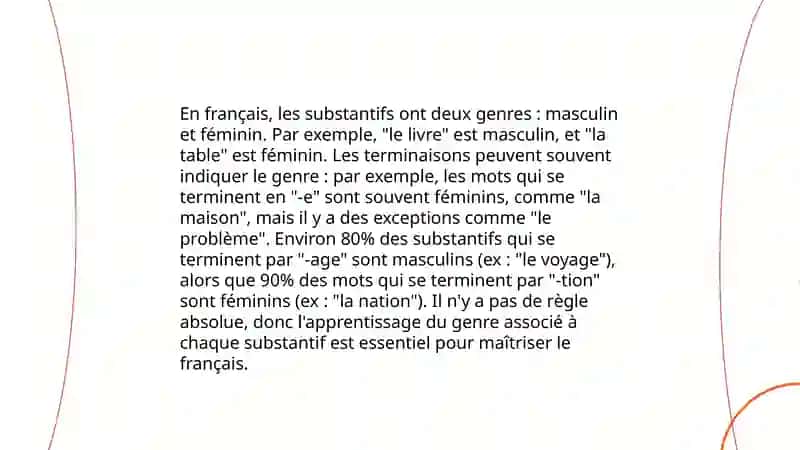 Les catégories grammaticales du substantif en français 4