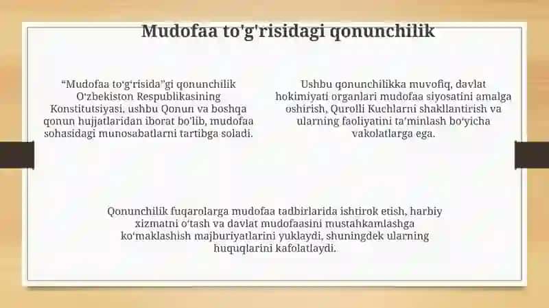 Mudofaa To'g'risidagi Qonun 4