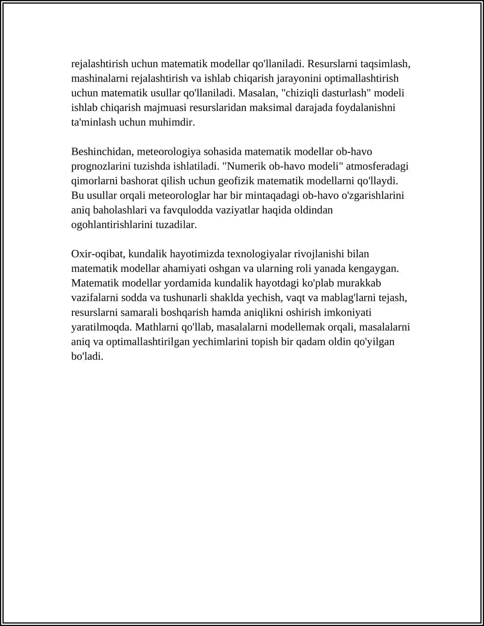 KONTEKSTLI MASALALARNI TUZISH VA YECHISH 4