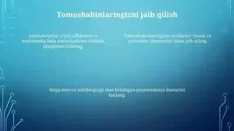 Taqdimot dasturlari (PowerPoint, Prezi, Fosusky va boshqa dasturlar) 4