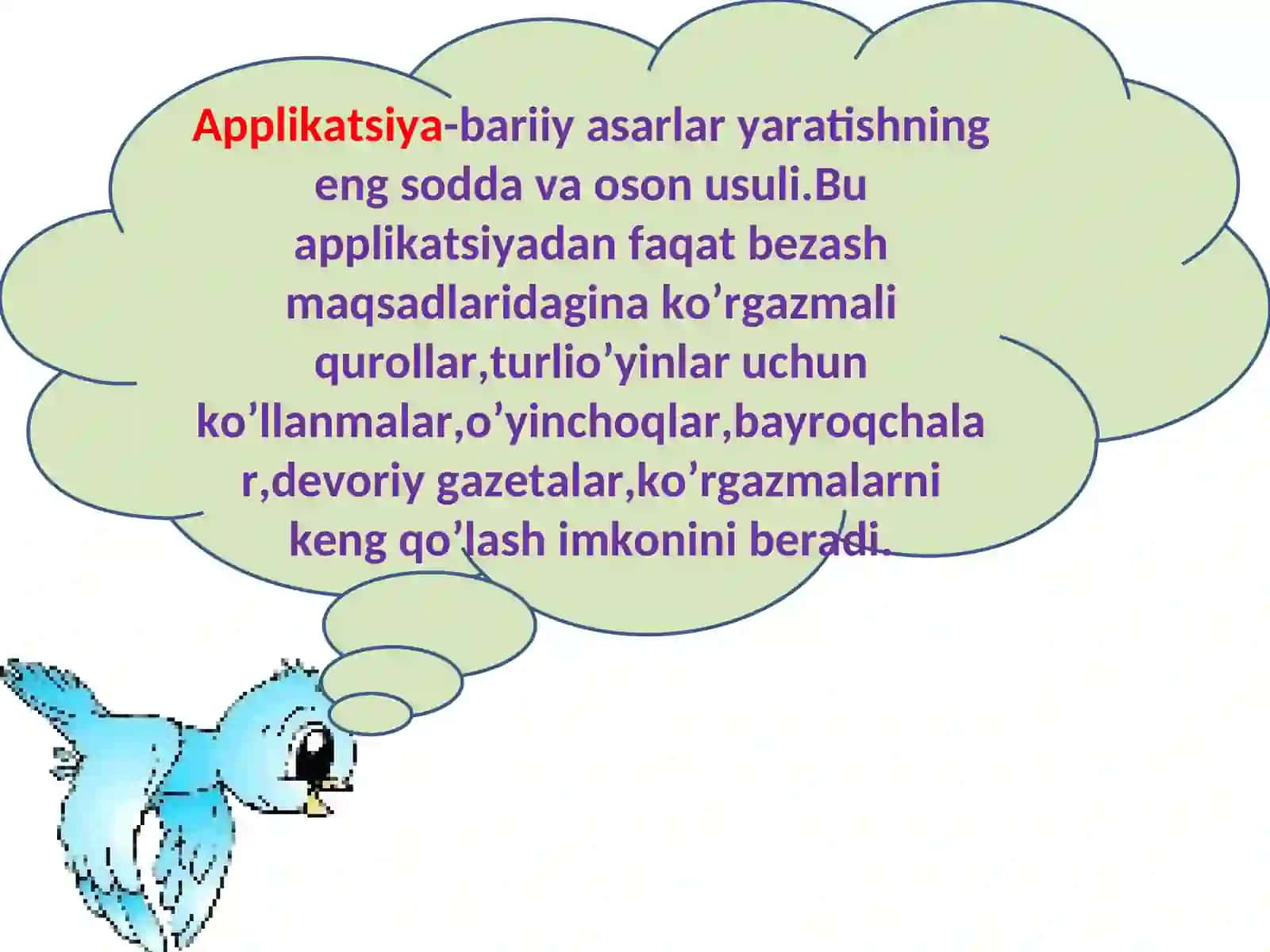 Applikatsiya ishlarini bajarish va uning turlari 4