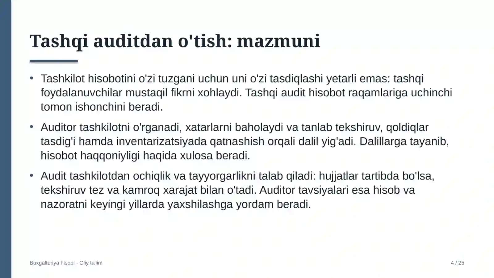 spa salonlarda tashqi auditdan o'tish 4530 4