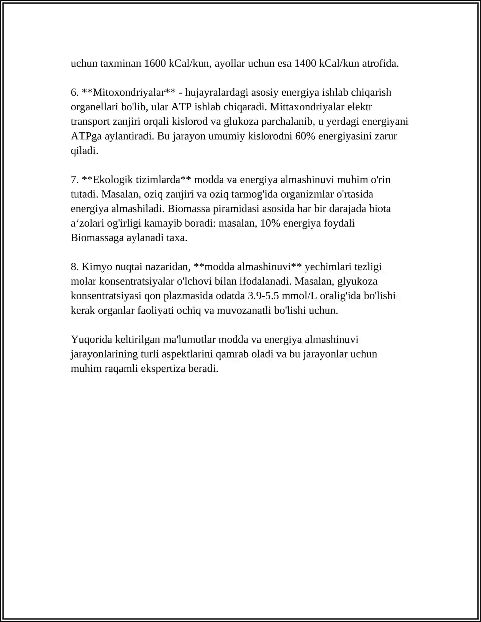 MODDA VA ENERGIYA ALMASHINUVI 4