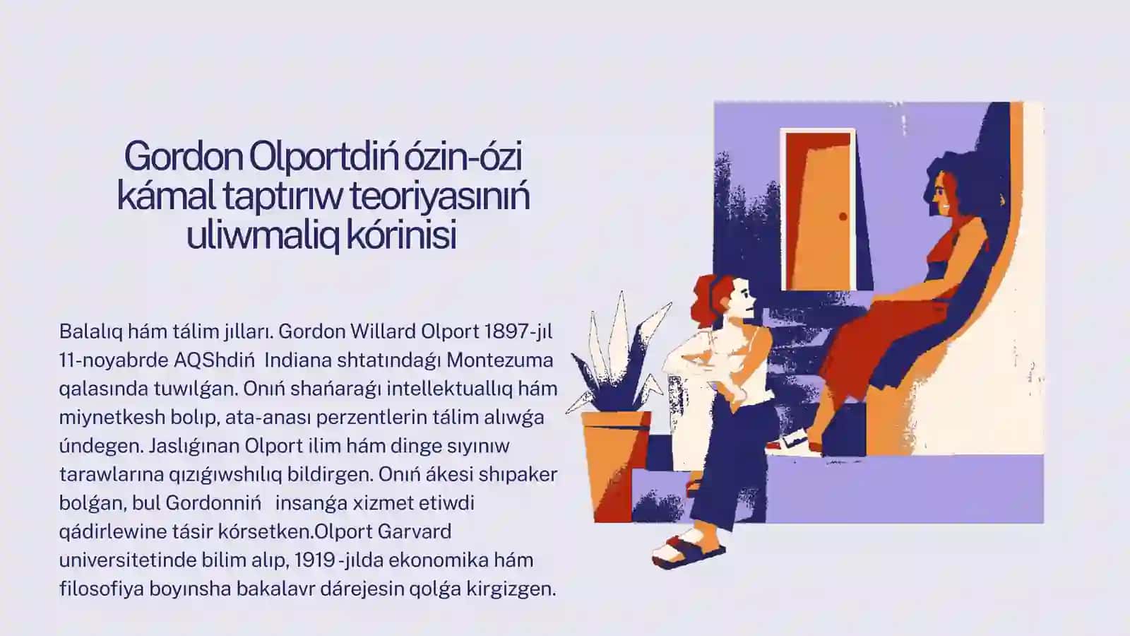 Gordon Olportdiń ózin-ózi kámal taptırıw 4