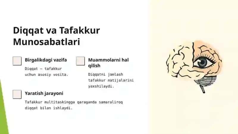 Diqqat va Tafakkur: Asosiy Ko'nikmalar 4