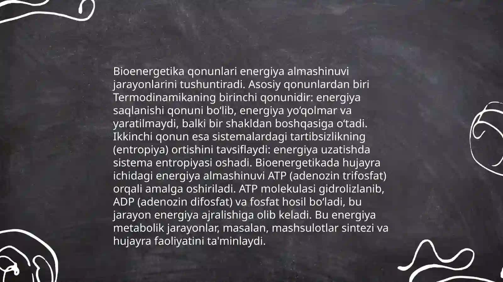 Bioenergetikaning asosiy tushunchalari 4