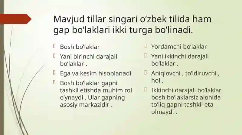 Gap bo’laklari 4