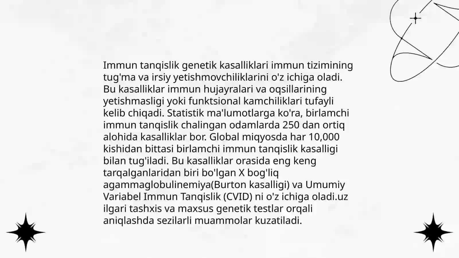 Immun tanqislik holatlari (tug'ma, hayot davomida orttirilgan) 4