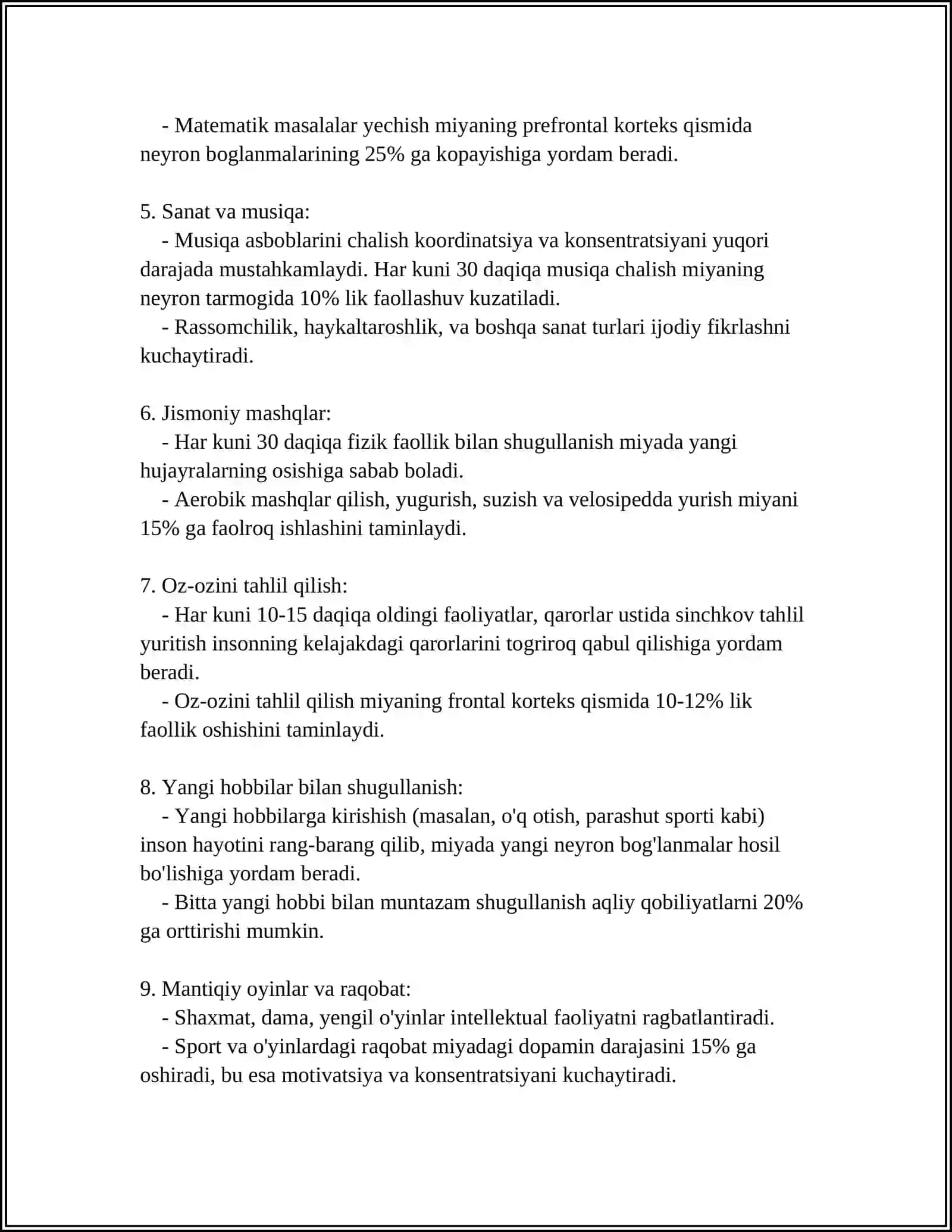 Intellektual rivojlanish usullari 4