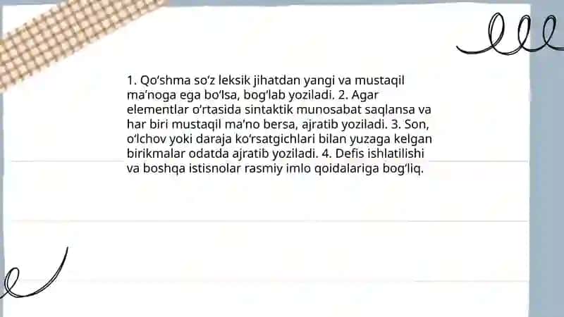 Soʻzlarni jratib yozish qoidalari 4