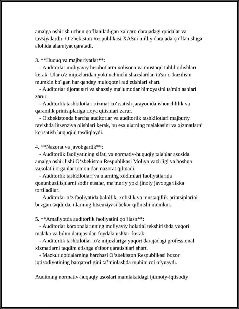 AUDITNING NORMATIV-HUQUQIY ASOSLARI 4