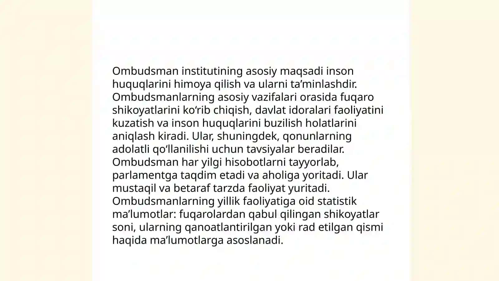 Ombudsman to'g'risidagi qonun 4