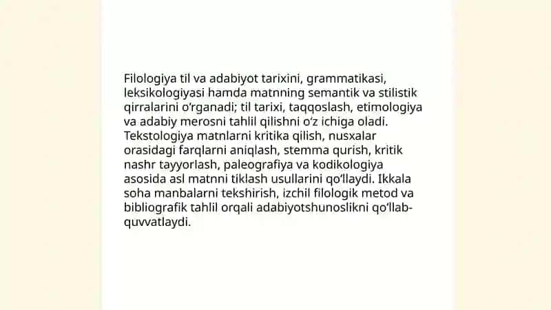 Adabiyotshunoslikning yordamchi sohalari bo'yicha ma'lumot 4