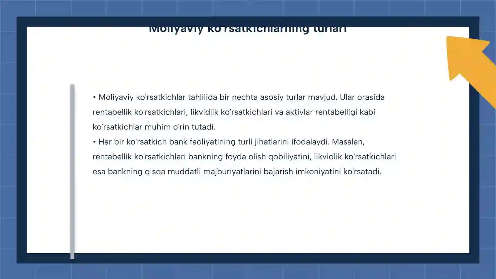 Bankning moliyaviy holatini baholash usullari 4