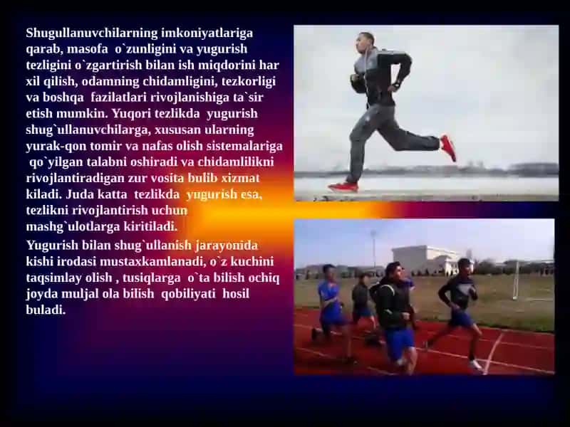 Qisqa masofaga yugurish texnikasi 4