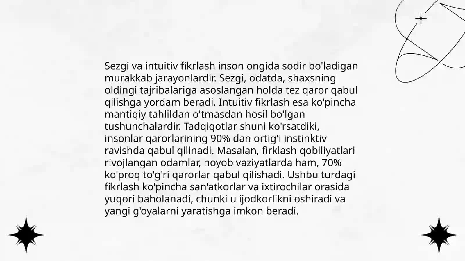 Sezgi haqida maʼlumot 4