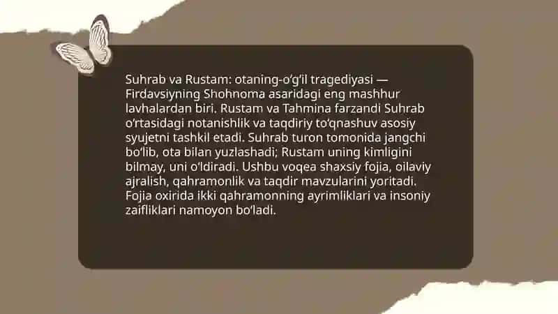Firdavsiyning "shohnoma" asari qahramonlari 4