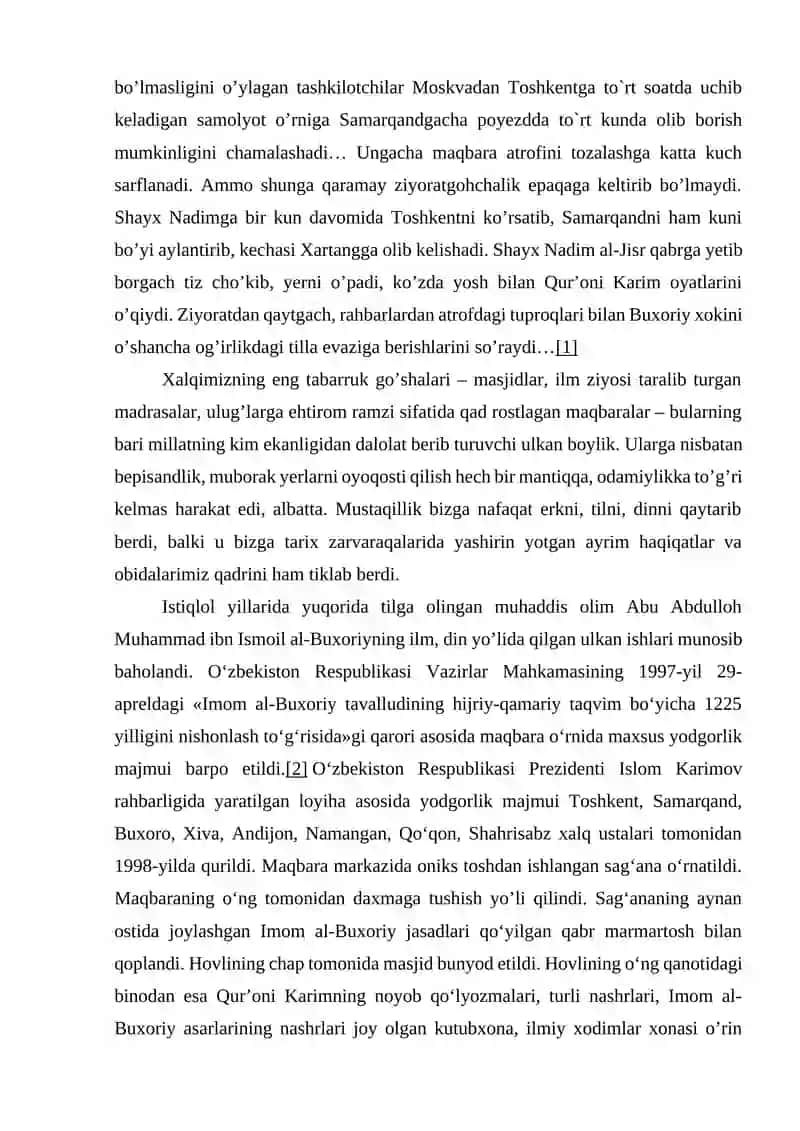 MUSTAQILLIK YILLARIDA QURILGAN MAQBARA VA MASJIDLAR 4