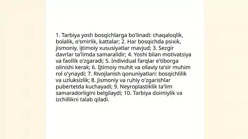 Tarbiya qonuniyatlari va metatamoyillari 4