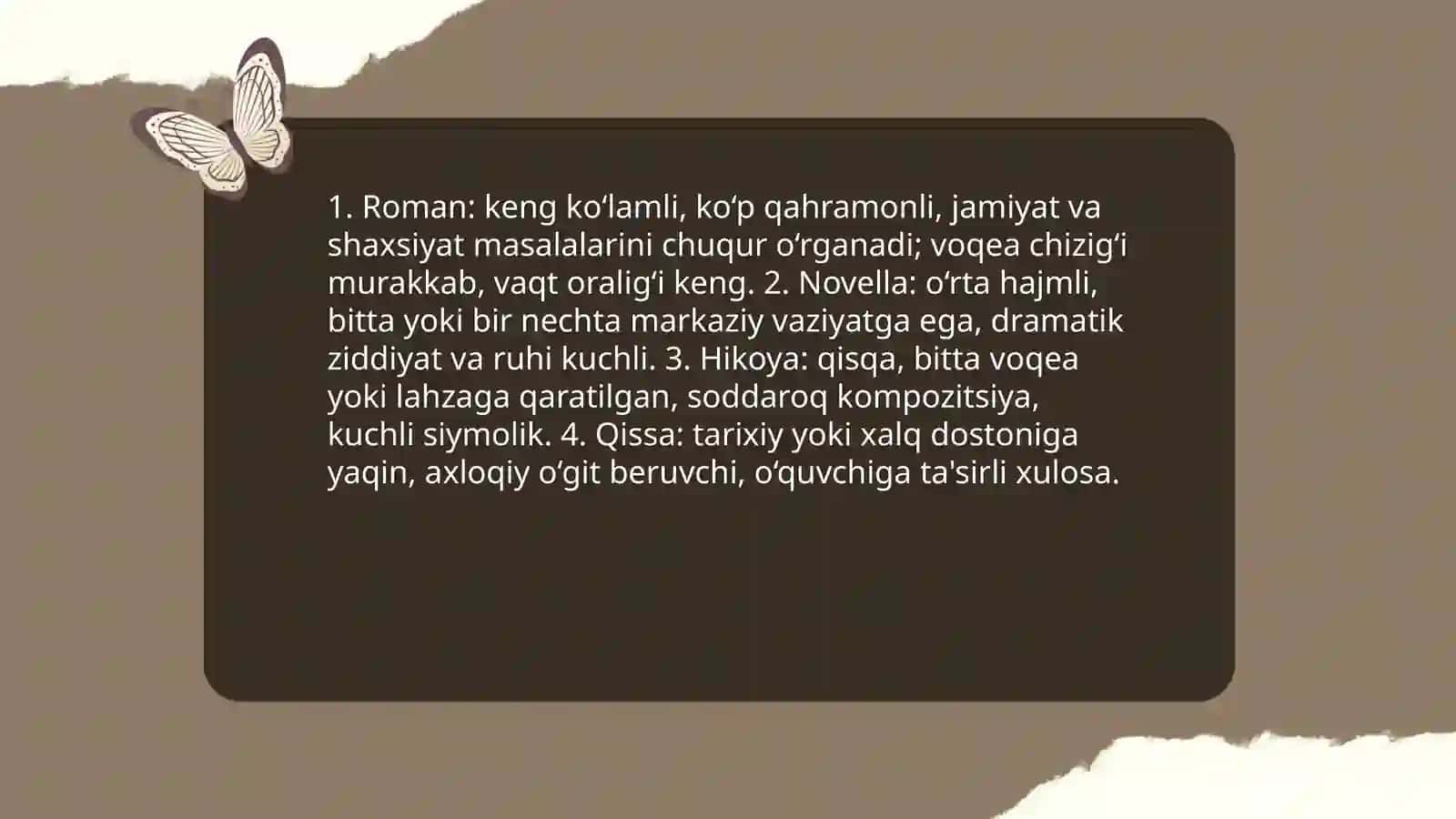 Adabiy tur va janrlar 4