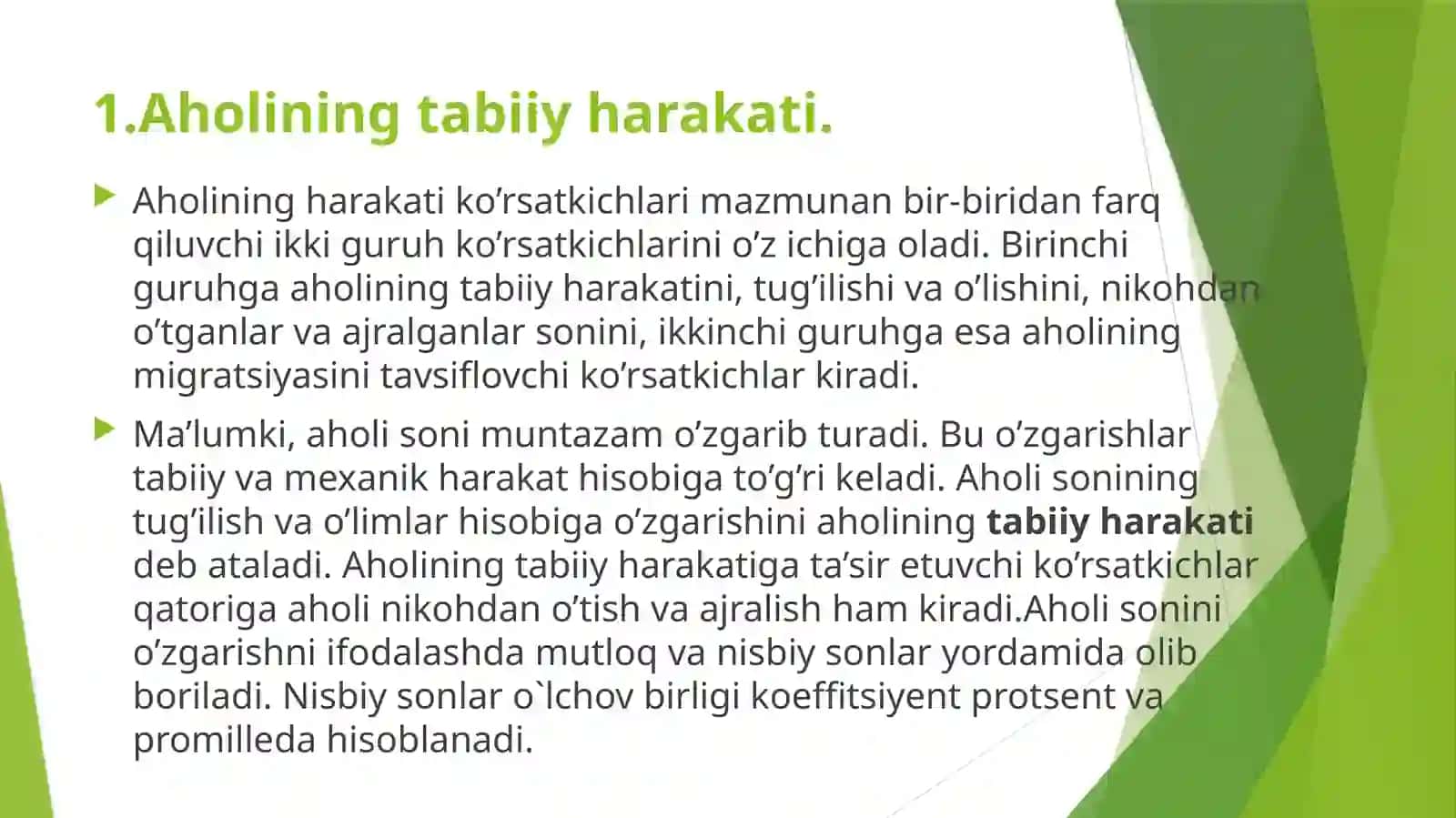Aholi Harakatining Statistik Ko'rsatkichlari 4