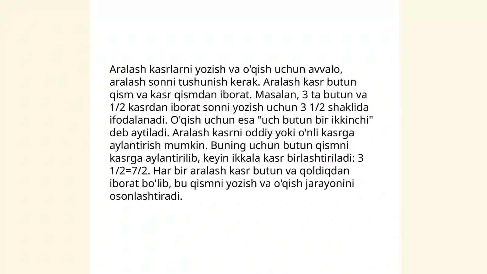 Aralash kasrlarni natural sonlarga ko'paytirish 4