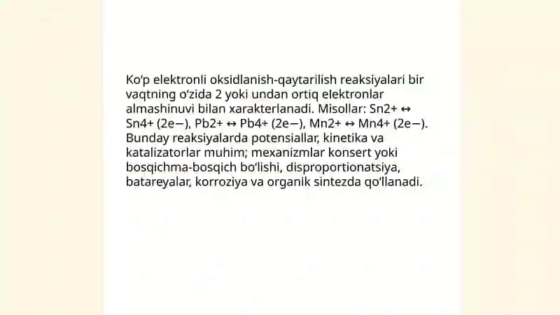 Oksidlanish qaytarilish reaksiya turlari 4