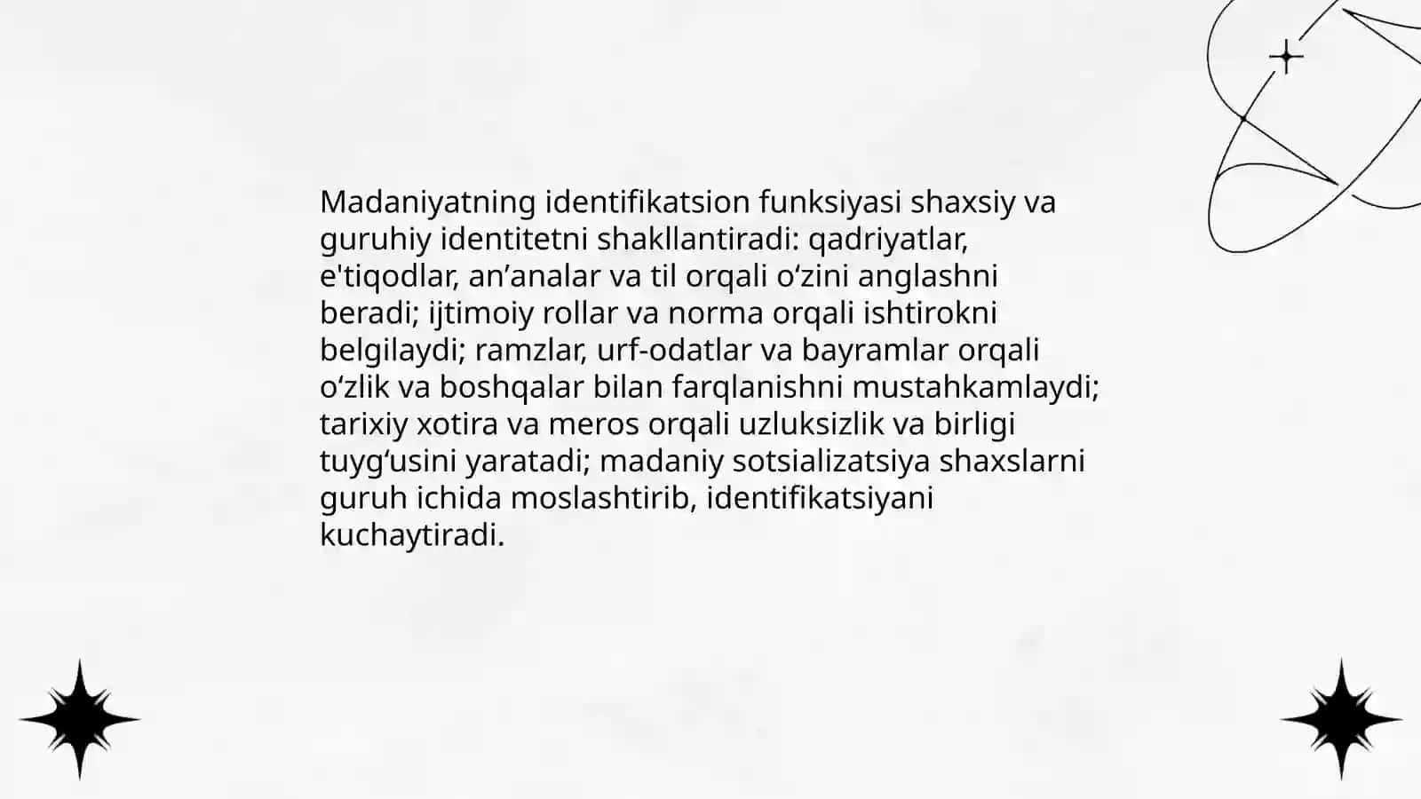 Madaniyat funksiyalari 4