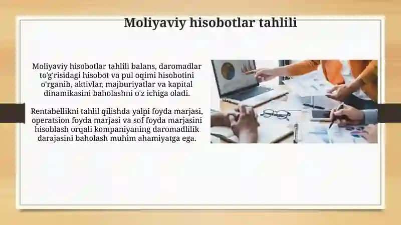 Korxonaning qisqacha tavsifi 4