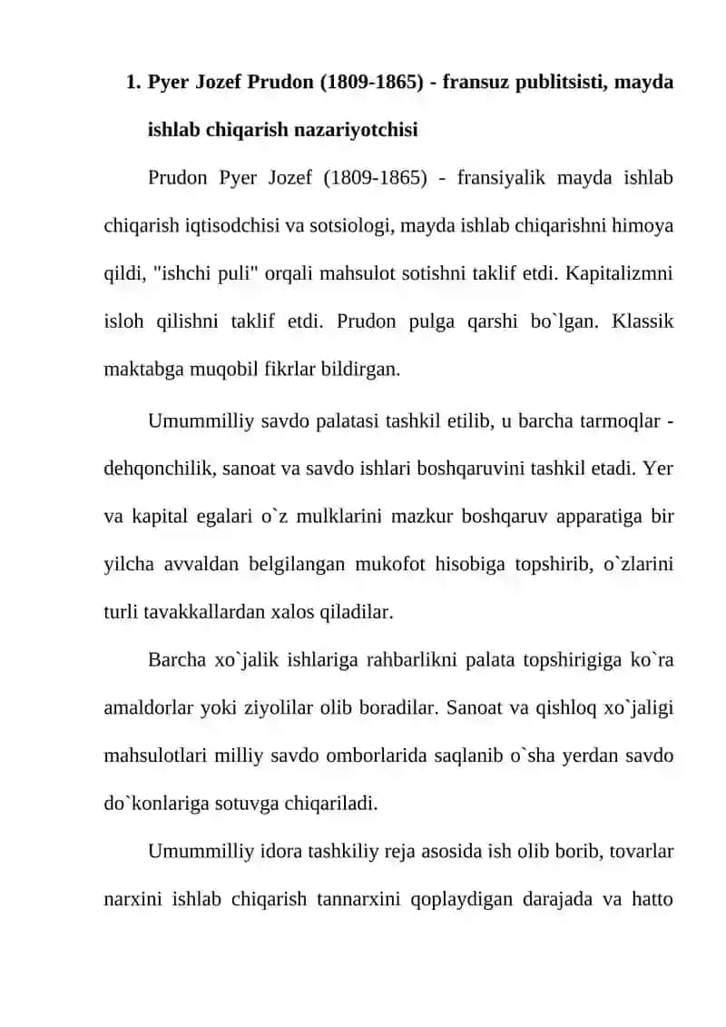 P.J.Prudonning iqtisodiy ta’limoti 4