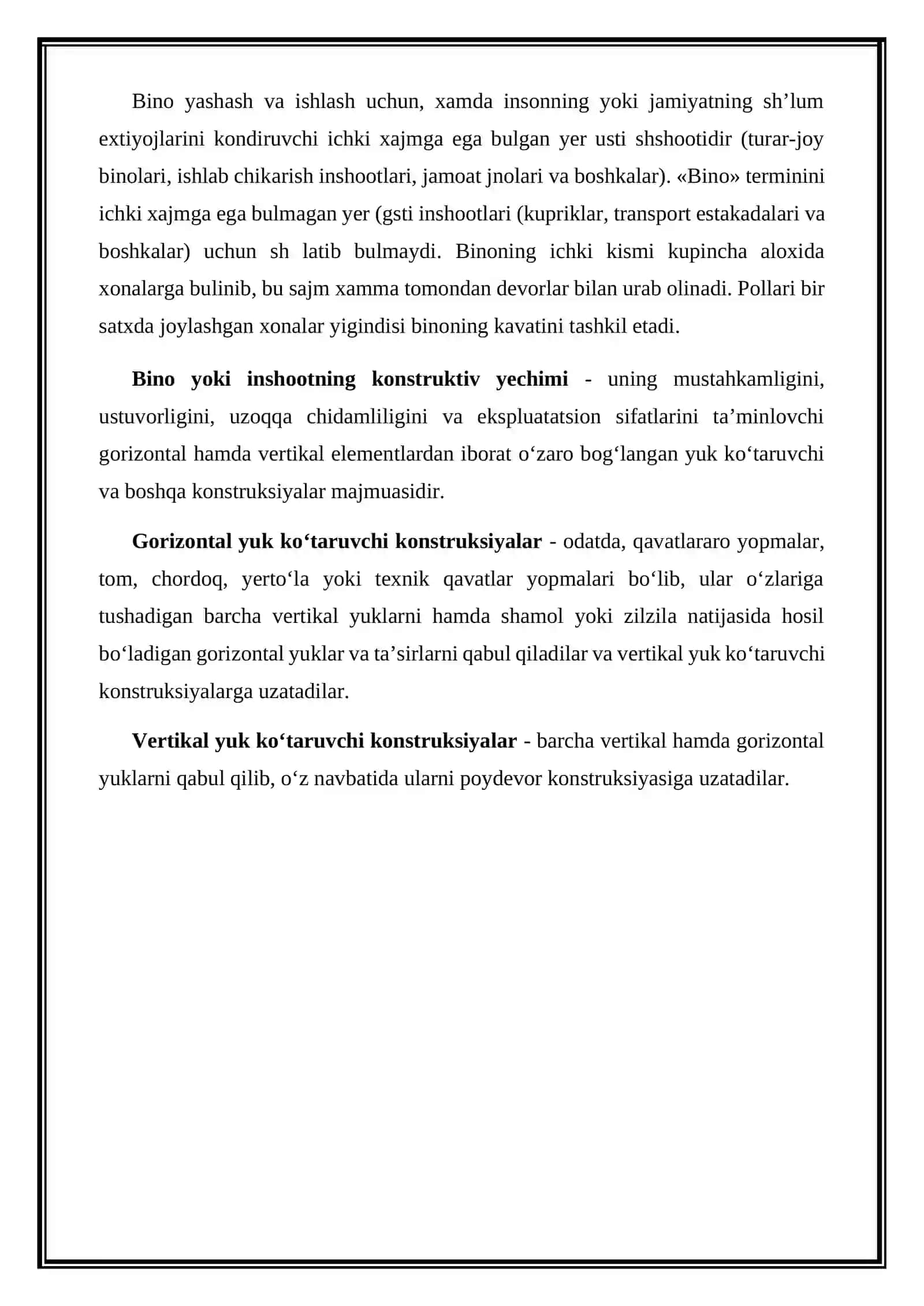 Bino va inshootlarning konstruktiv elementlari 4